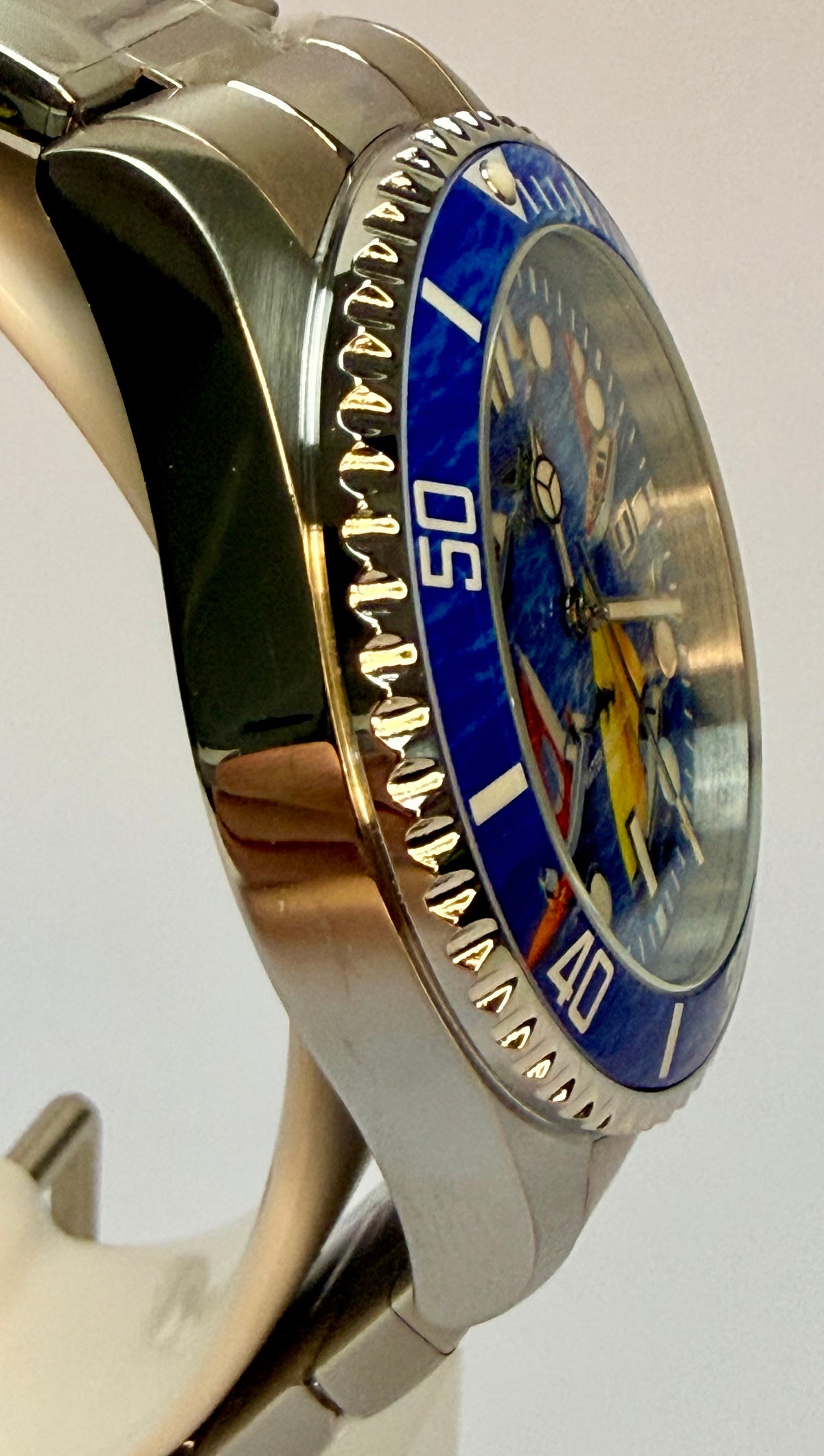 51050 Mens Pro Diver Visions From Above Sailing Scene Blue Dial 43mm 100m