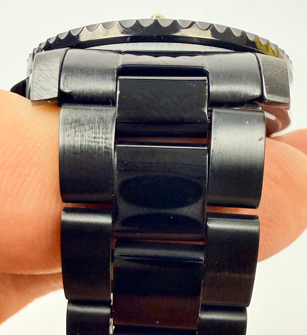 69727 41mm Invicta Specialty Velario Triple Black Dial Steel Bracelet Watch