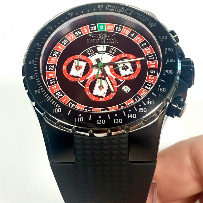 49849 Invicta Aviator Monte Carlo Mens Watch 50mm Casino Dial Poly Strap