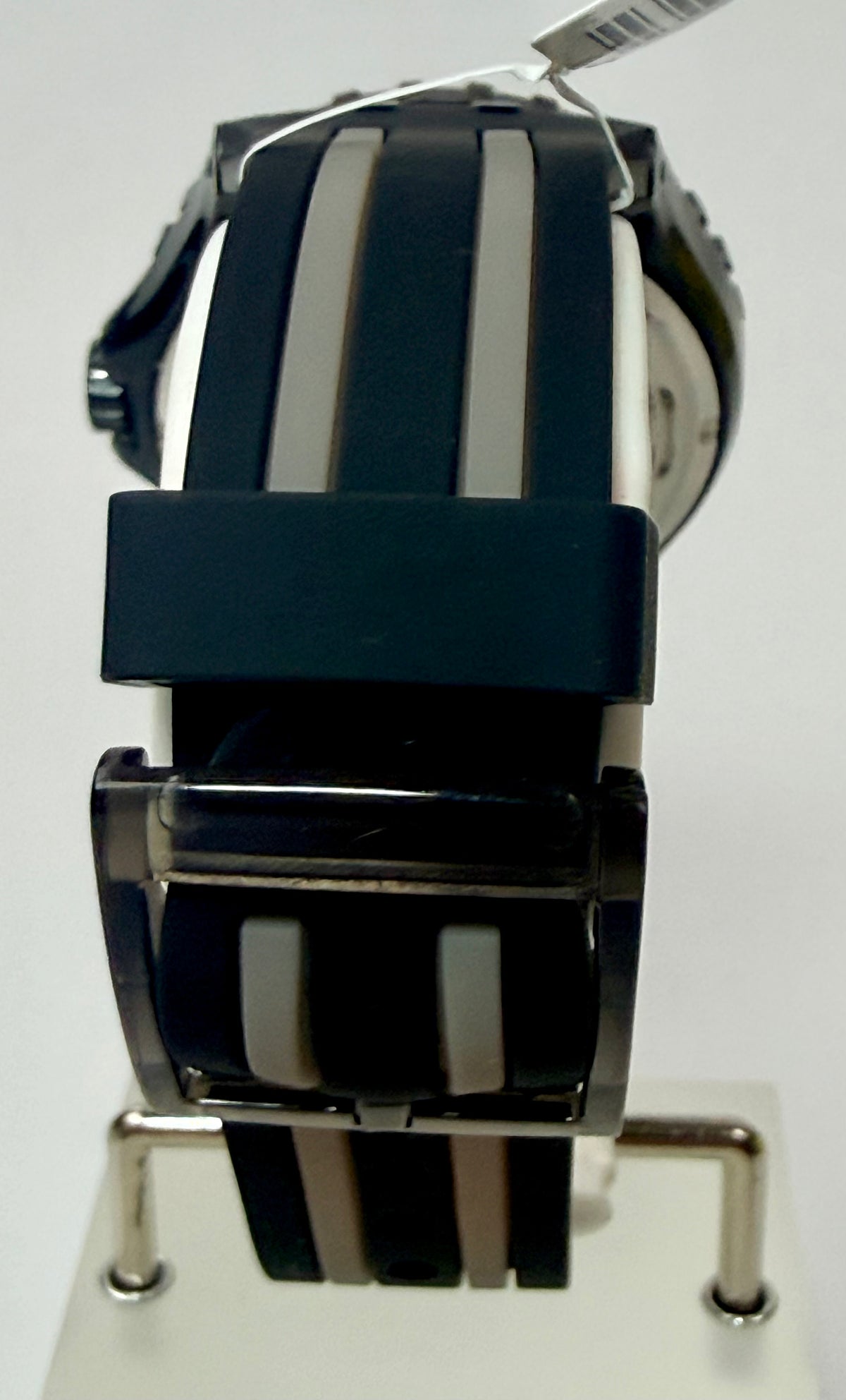 69447 44mm Subaqua Noma Stainless Steel Case Black Dial Silicone Strap Watch 