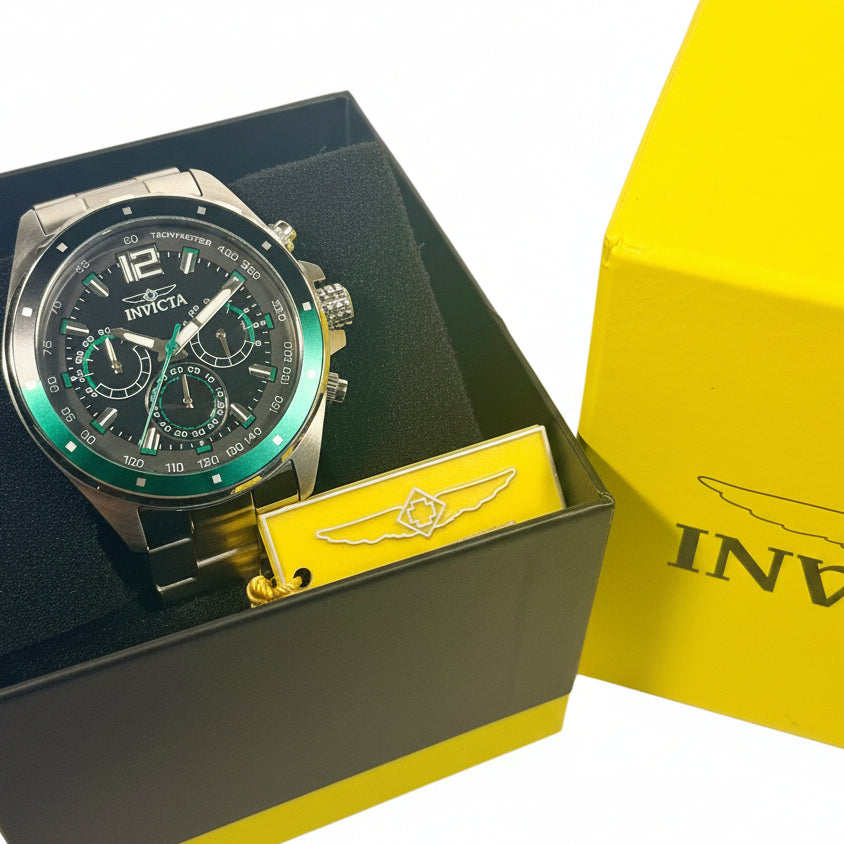 49363 Invicta Speedway Gearshift 44mm Stainless Steel Case Black Dial Mens Watch