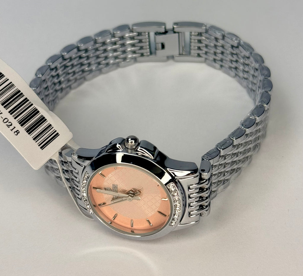 00218 Montres Prestige X Invicta Pink Dial Crystal 27mm Stainless Steel Watch