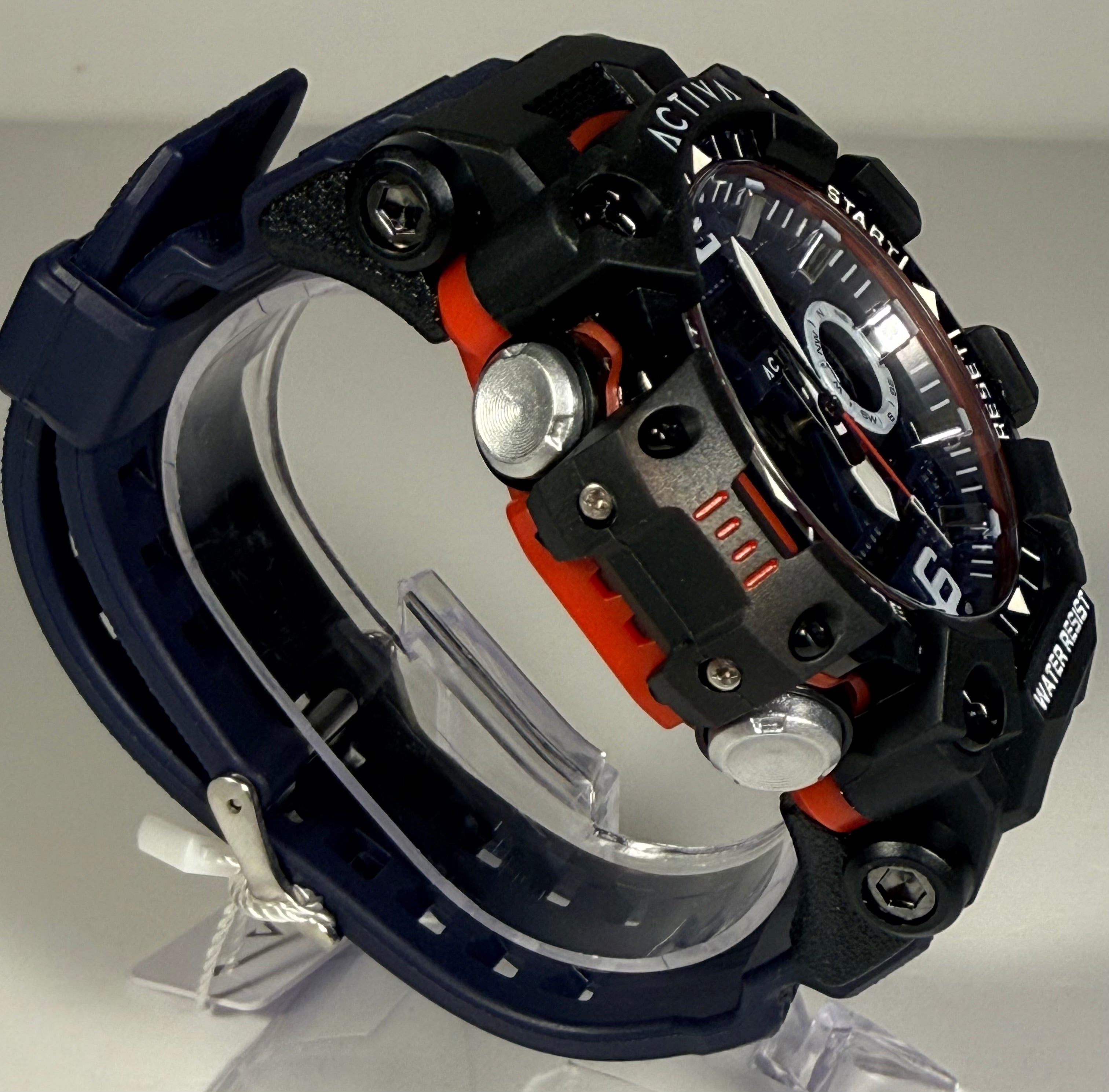 ACW8070-005 Activa X Tenon Mens Digital Black Dial Poly Strap Sport Watch 48mm other side