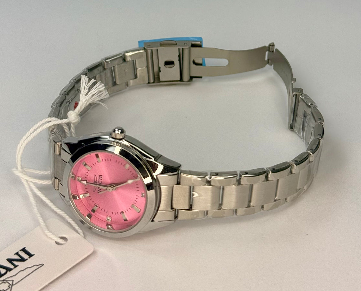 070245 Women's Celestial 24mm Pink Dial Stainless Steel Bracelet Timepiece