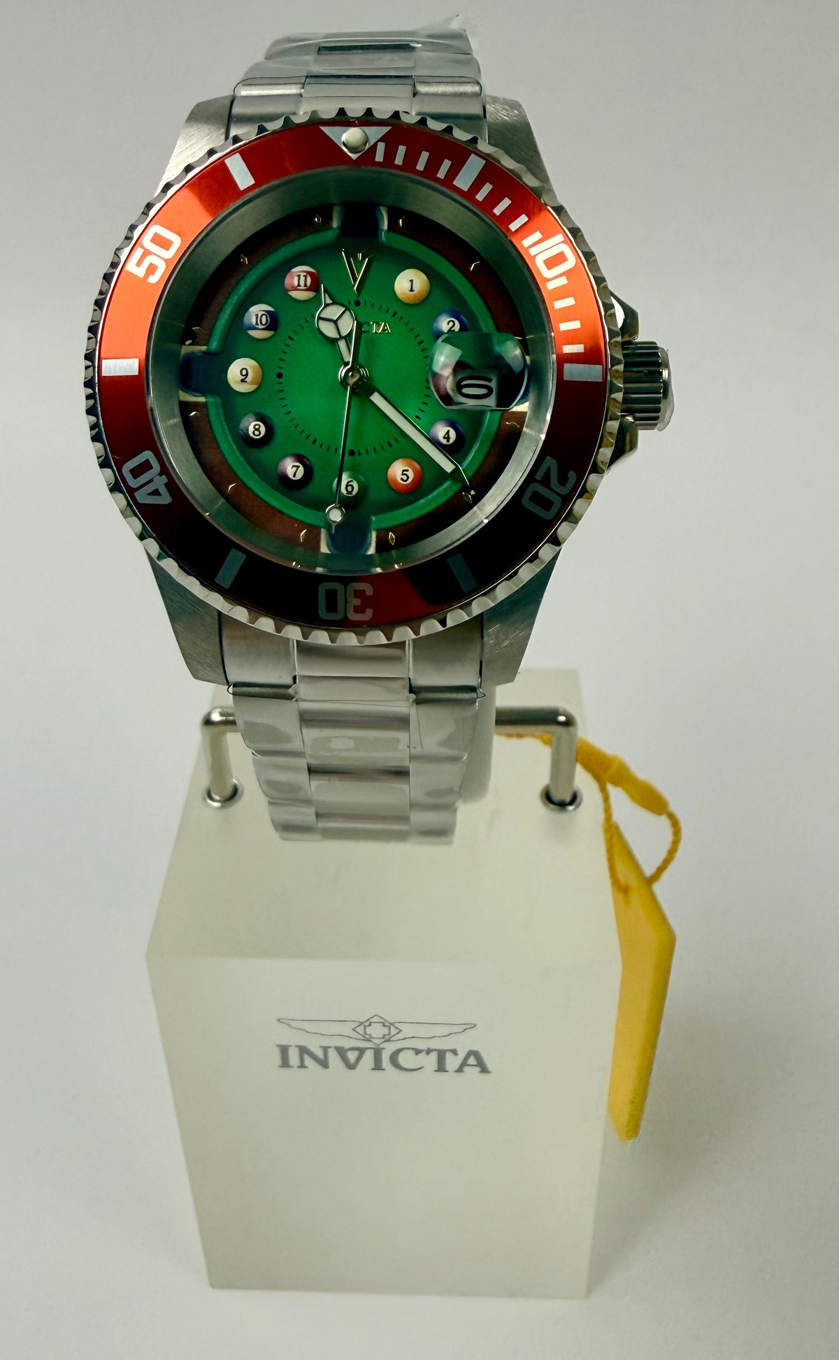 50523 Mens Pro Diver House of Cards Green Dial 40mm Watch with Divers Case