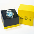 50804 Mens Pro Diver 100m WR Screw Down Crown 43mm Case Steel Bracelet Blue Dial in display