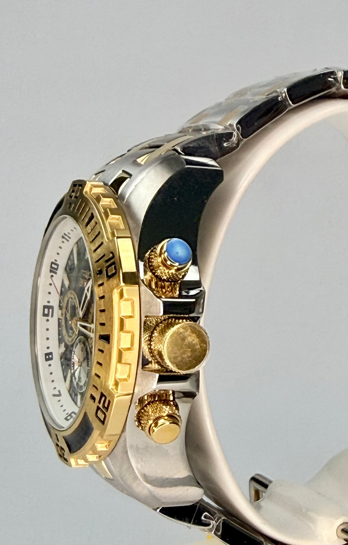 49852 Invicta Mens Pro Diver Scuba Abalone Dial Gold Tone Steel 51mm Watch