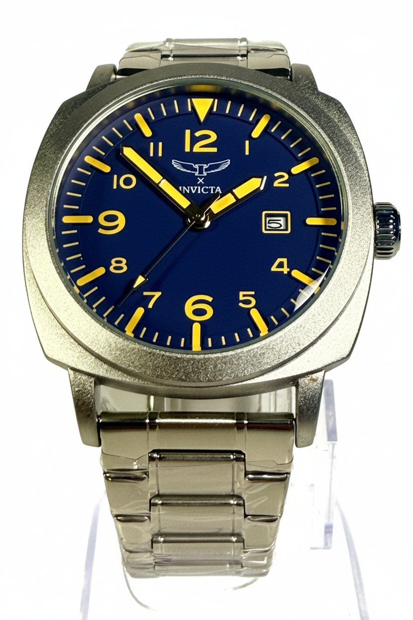 Invicta Specialty Men 44mm Metal Silver Blue dial MG68 Quartz (69631)
