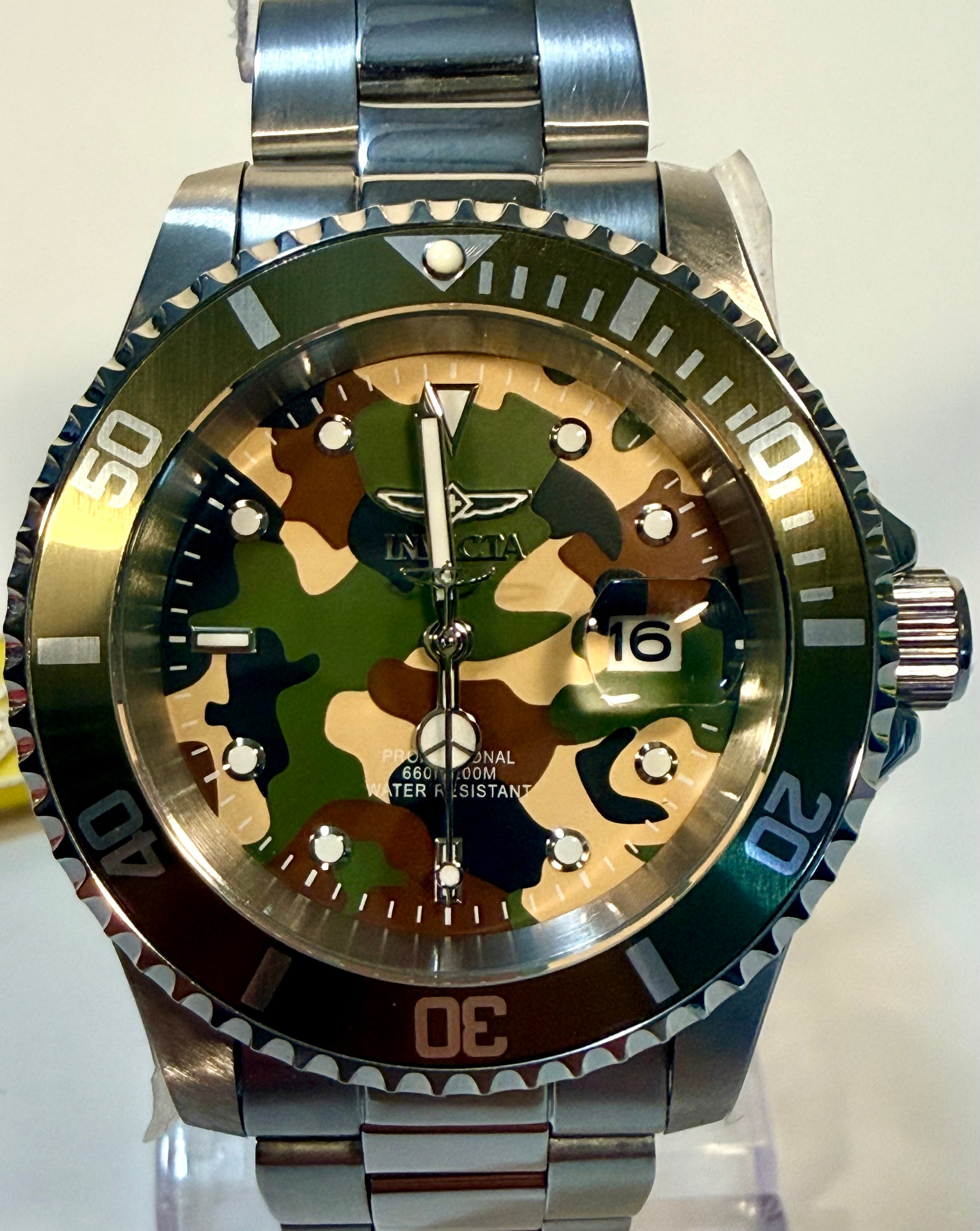 48567 48569 48570 Mens Pro Diver Camo Bundle CAMOFLAUGE 3 Watch Set 3 Dial Color close up