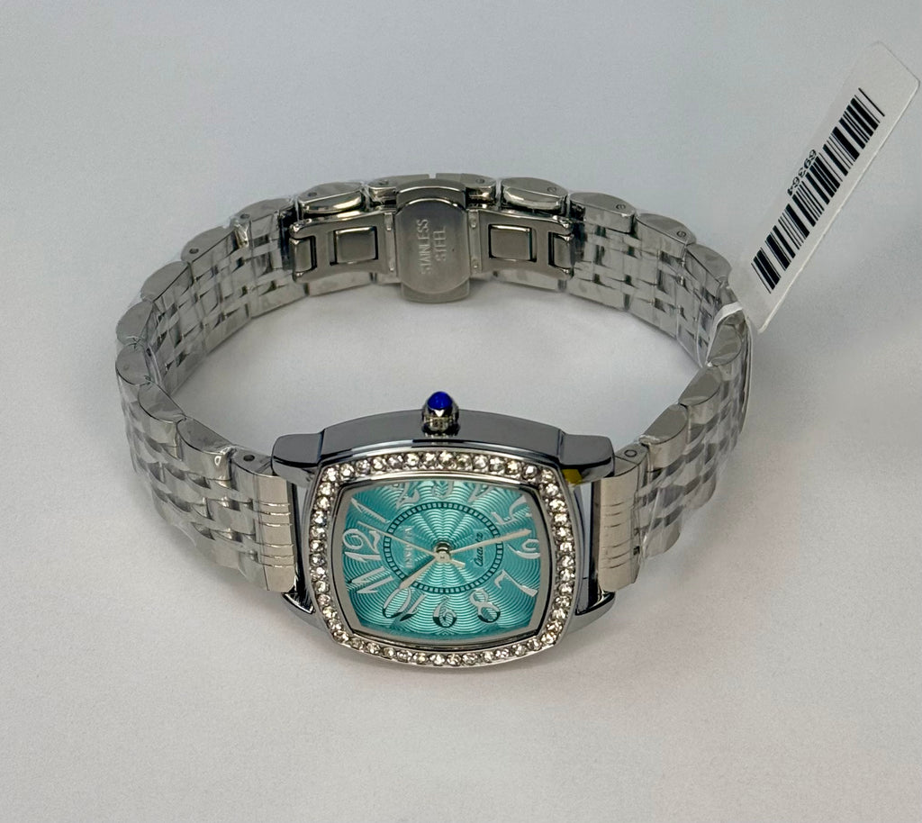 69364 Women's Wildflower Stainless Steel Ice Blue Dial Crystal Bezel 31mm Watch