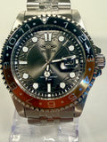 30621 Invicta Mens Pro Diver Charcoal Dial Stainless Steel 43mm Watch 100m PC32 close