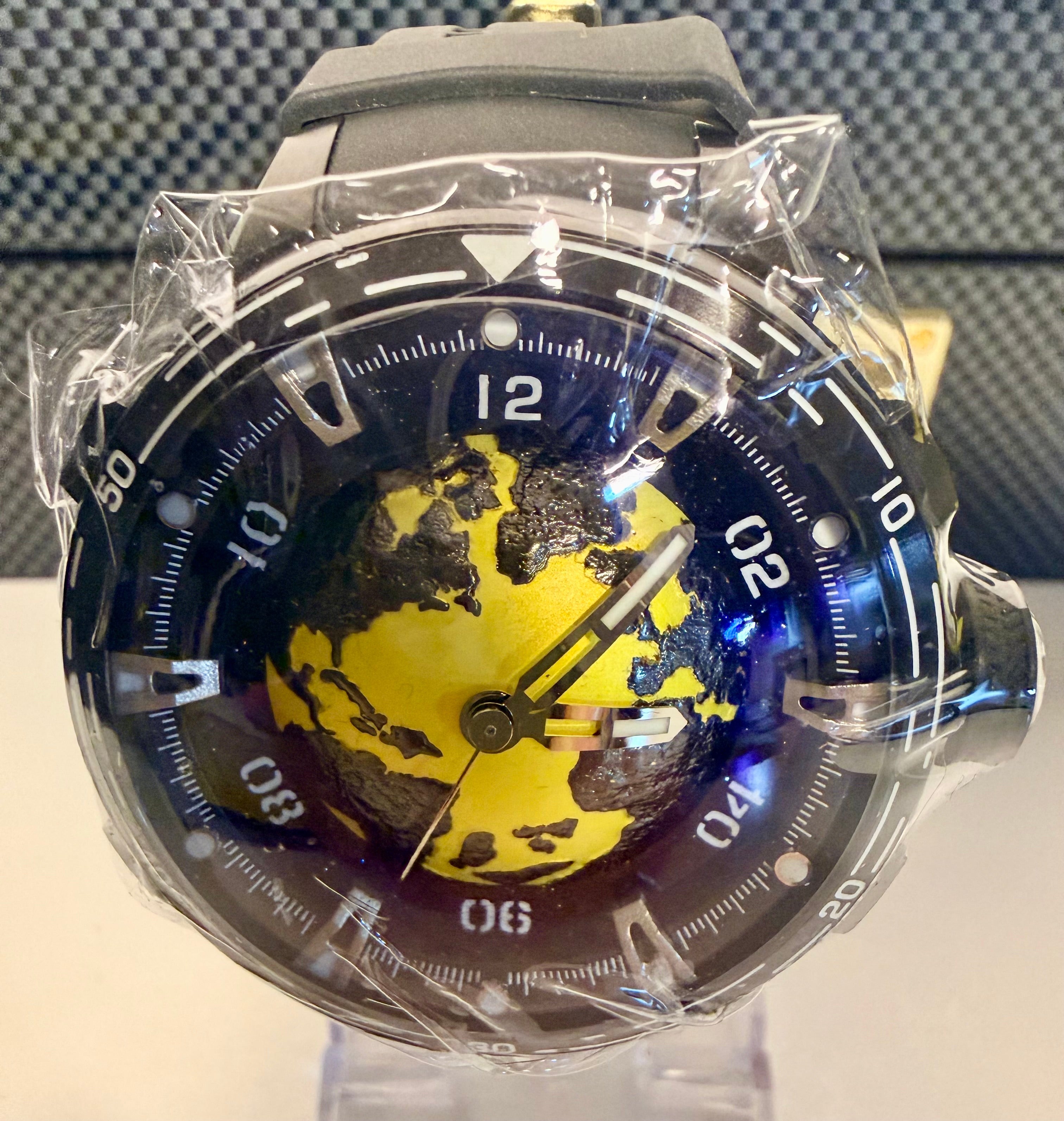 Invicta Objet D Art Aphelior Automatic Men's Watch - 40.2mm. Black with Interchangeable Strap (70115) on pedestal