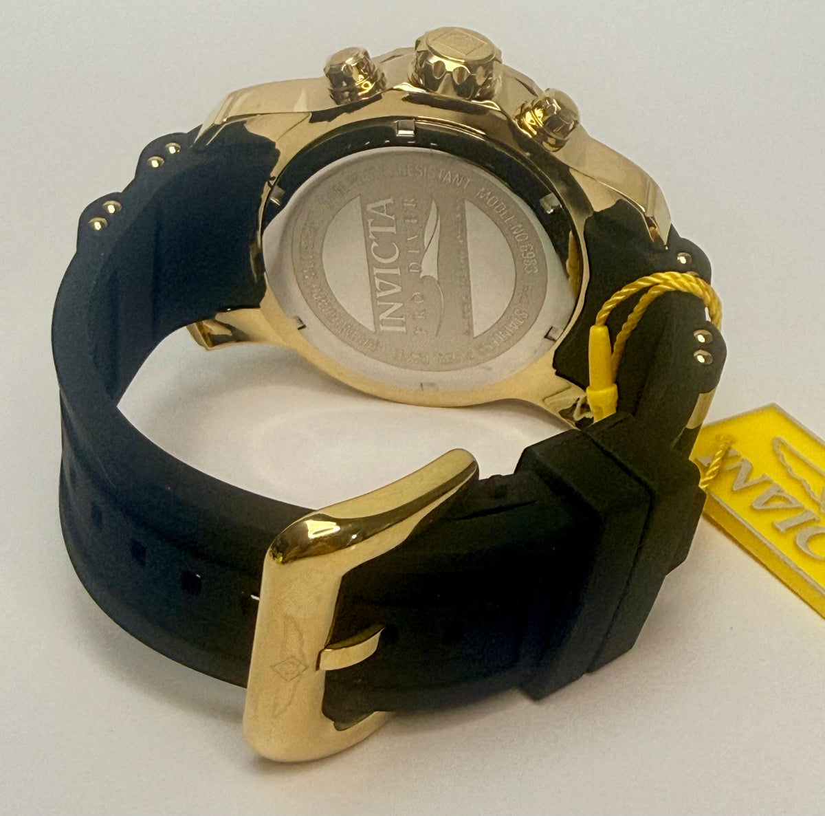 6983 Invicta 48mm Mens Pro Diver Chronograph Scuba Gold-Tone Blue Dial Watch