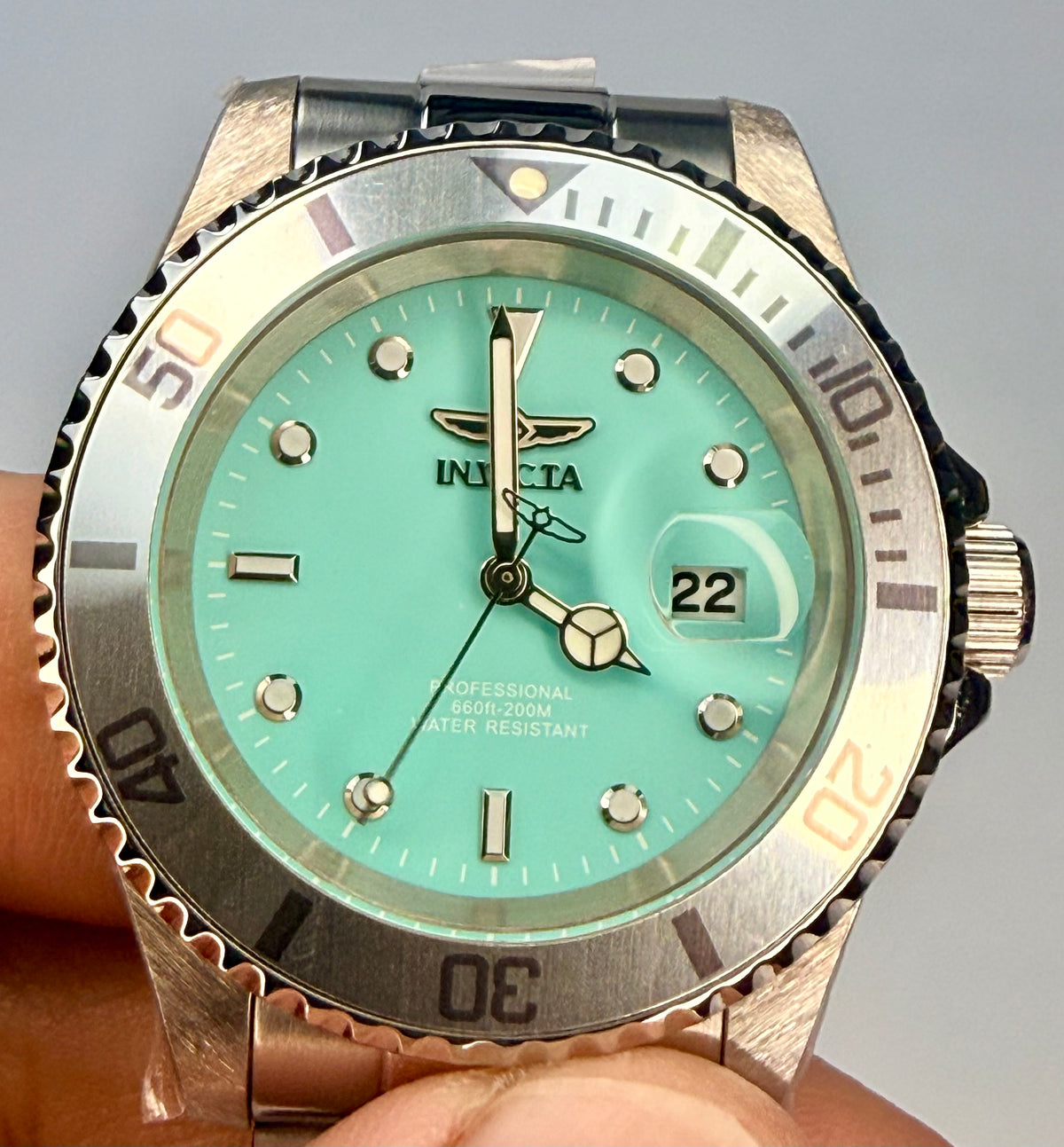 50957 Invicta Mens Pro Diver Aurenova Stainless Steel Automatic Movement 40mm Steel Case