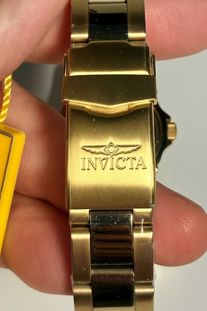 Invicta Pro Diver Swiss Ronda 585 Caliber Women's Watch w/ Mother of Pearl Dial - 30mm, Gold (ZG-2962) clasp