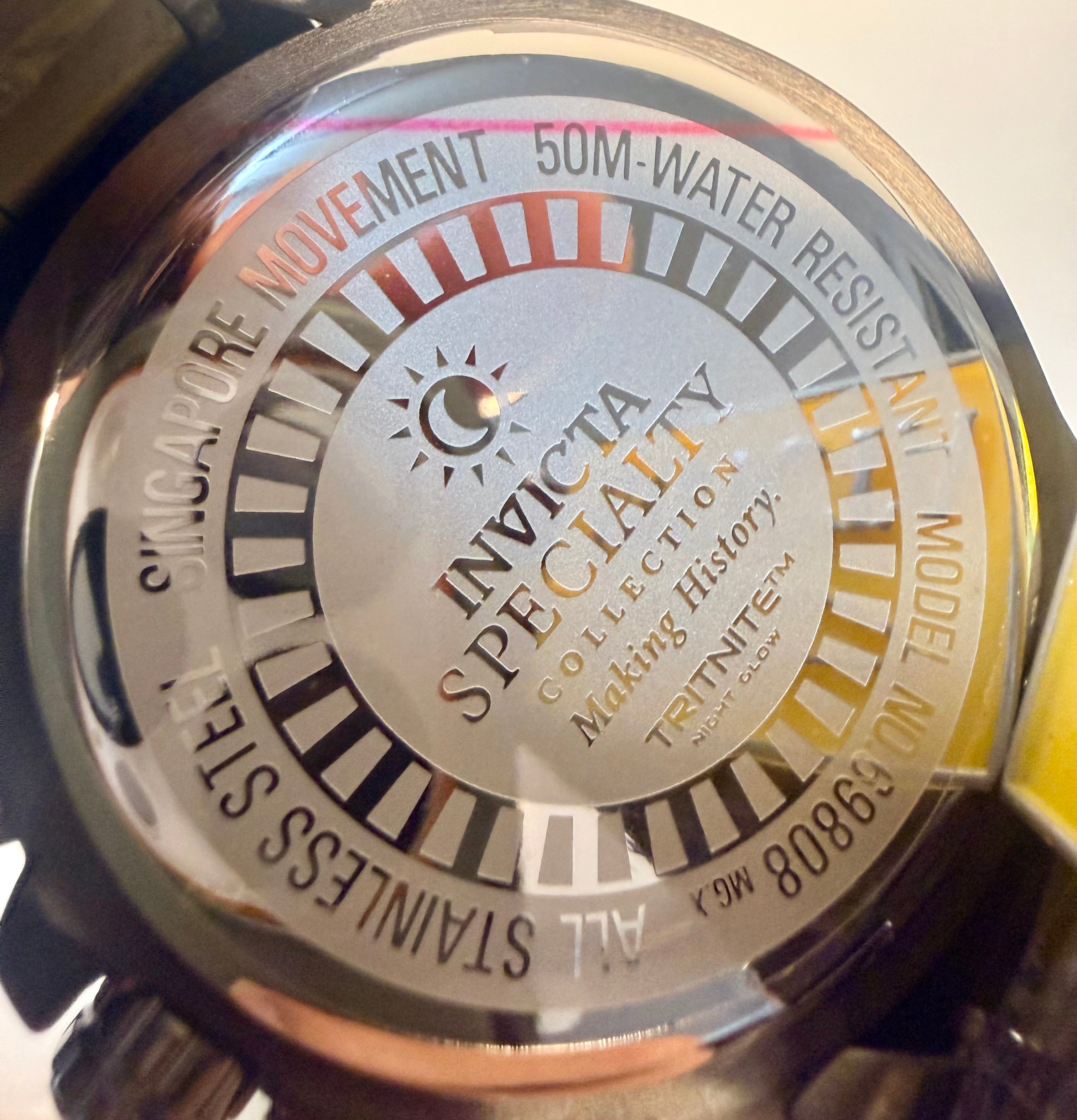 69808 Invicta 48mm Mens Specialty Gala Chronograph caseback
