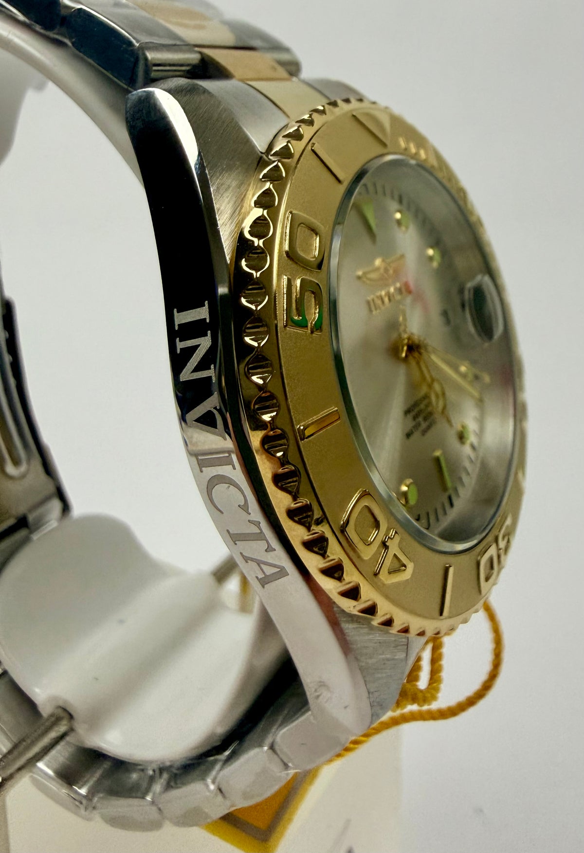 29950 Mens Pro Diver Abbysor 43mm Silver Dial Gold Bezel Two Tone Watch