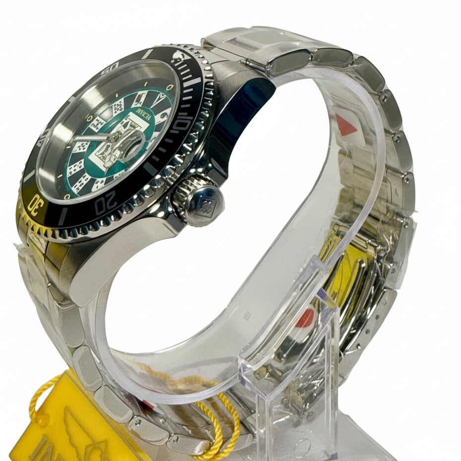 50524 Invicta Mens Pro Diver House of Cards Green Dial 40mm Stainless Steel 200M