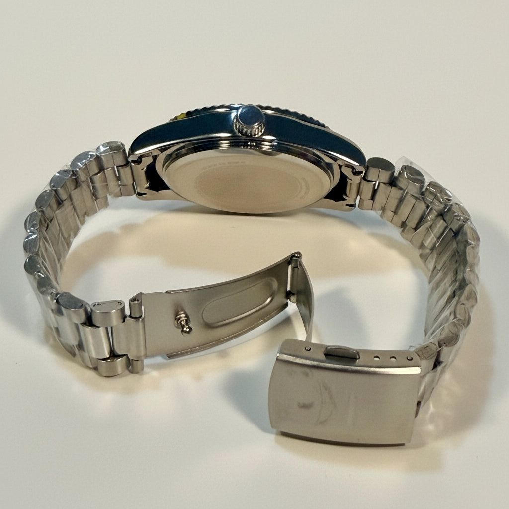 69015 Invicta Mens Specialty Stainless Steel 40mm Blue Dial 30m Bracelet Watch clasp open