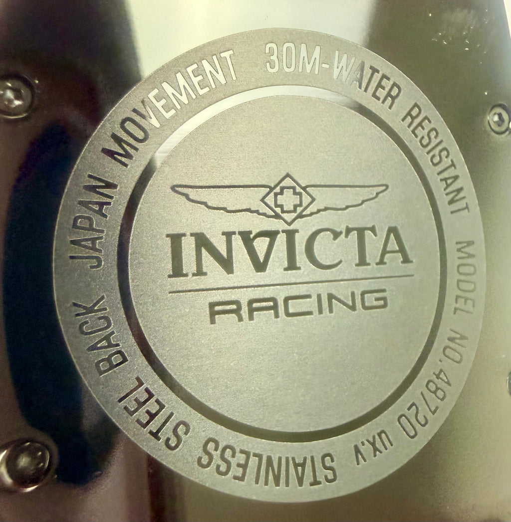 48720 Invicta Racing Cyclone Mens Watch Silicone Strap Red Dial ABS Case