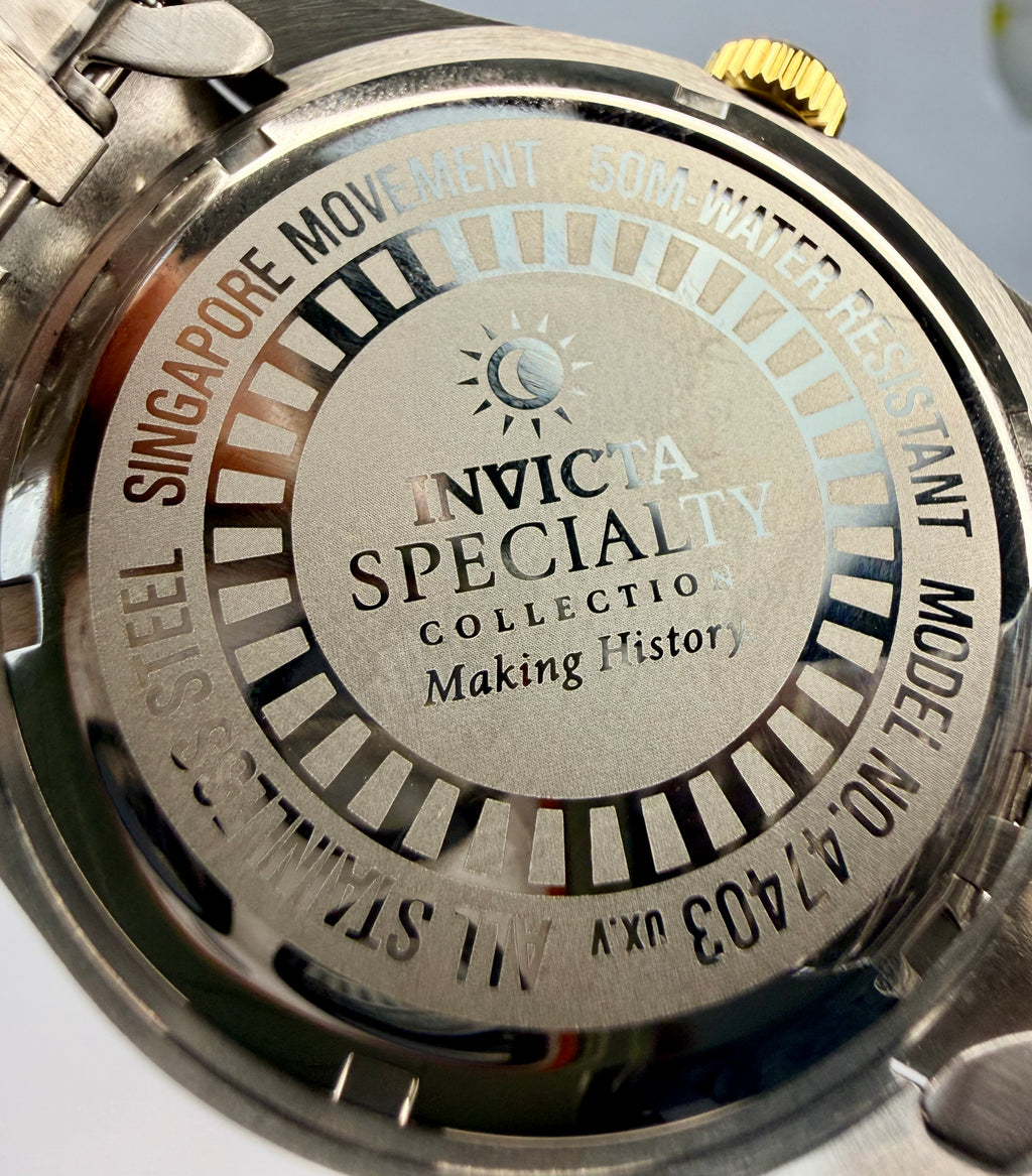 47403 Invicta Specialty Windsor Mens Watch 43mm Two Tone Steel Green Dial