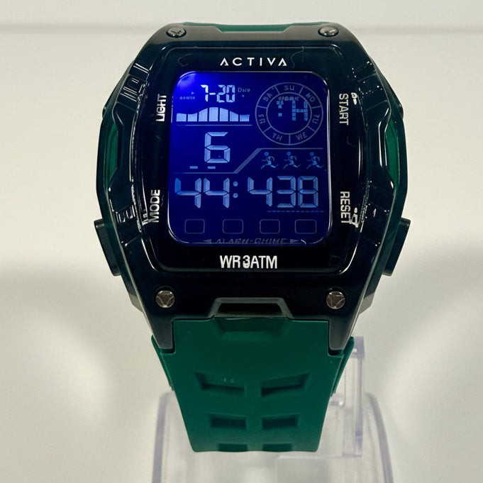 Activa Zalix X Green Strap Digital Sport Watch