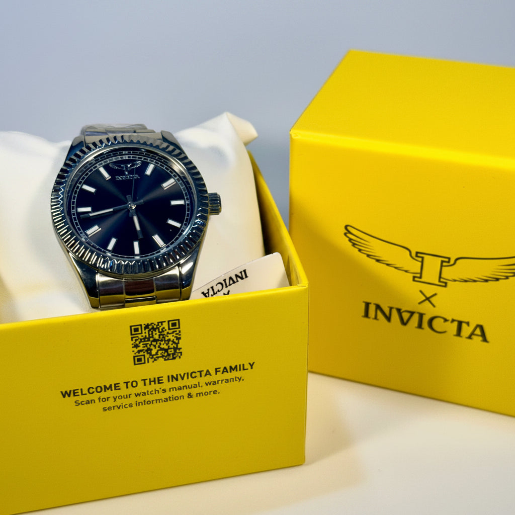 69014 Invicta Specialty Mens 40mm Stainless Steel Black Sunray Dial Watch
