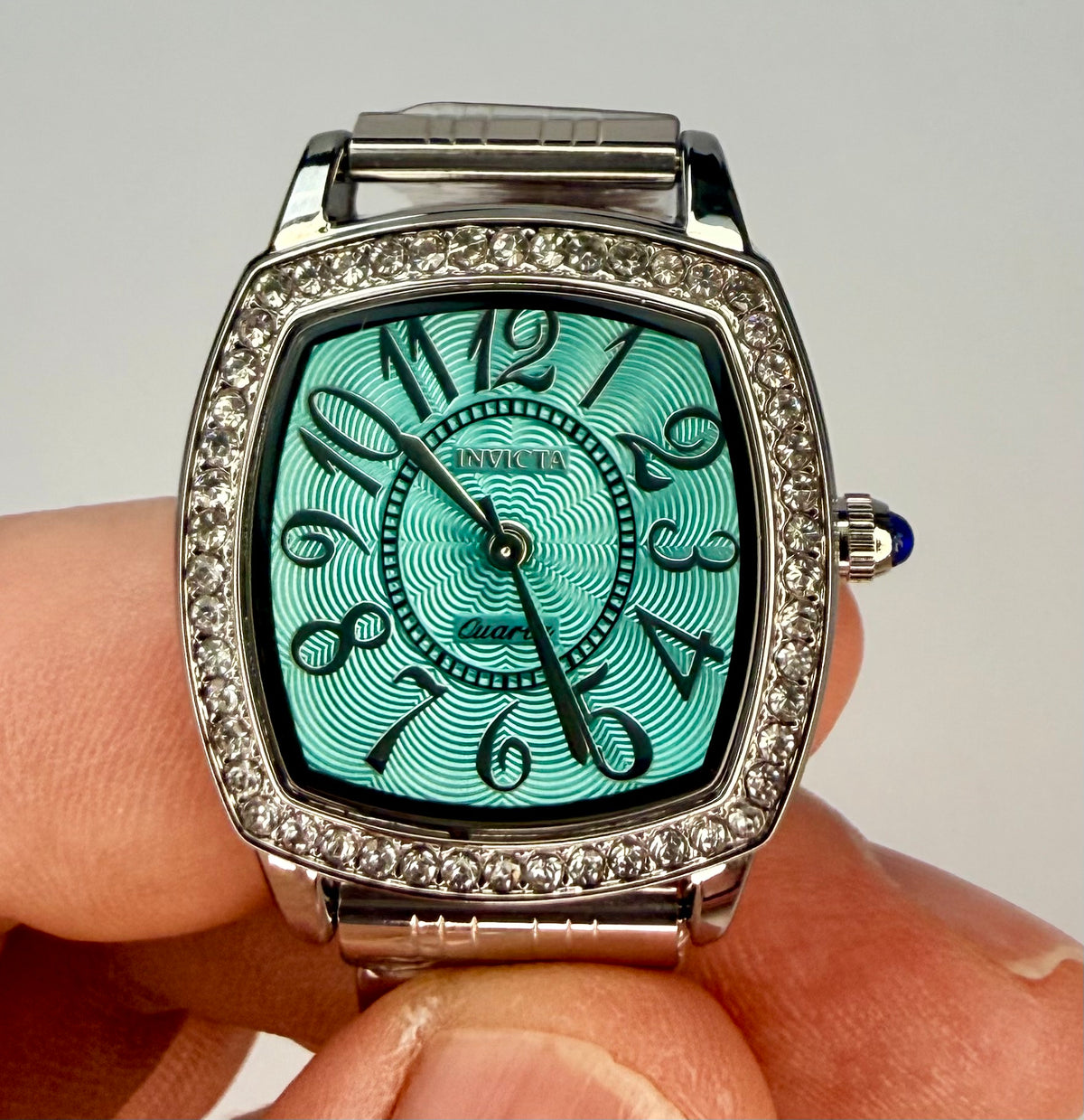 69364 Women's Wildflower Stainless Steel Ice Blue Dial Crystal Bezel 31mm Watch