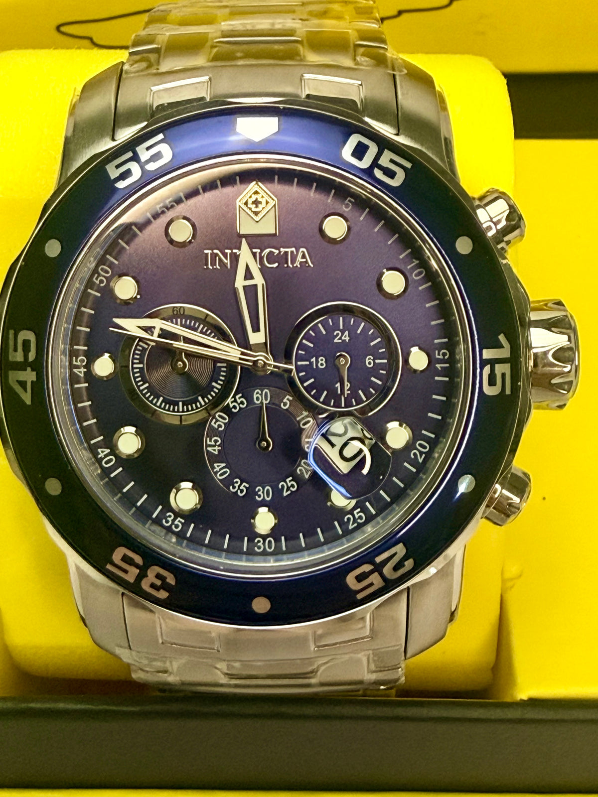 0070 Invicta Mens Pro Diver Scuba Steel 48mm Chronograph 100M Watch