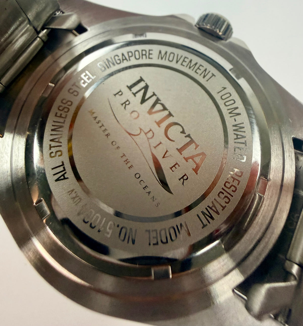 51064 Mens Pro Diver Baseball Dial Steel 43mm Stainless Steel Bracelet Watch