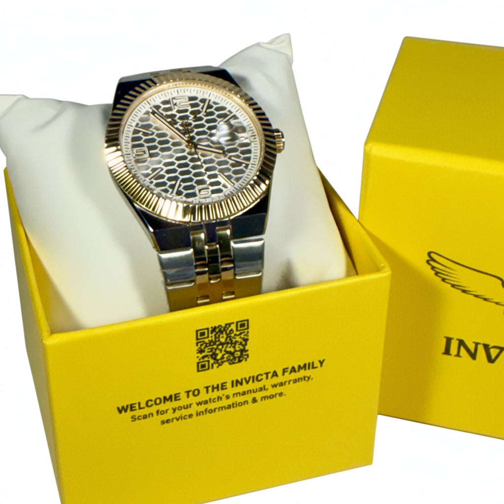 69862 Invicta Specialty Mens White Dial Stainless Steel Bracelet Watch 40mm 
