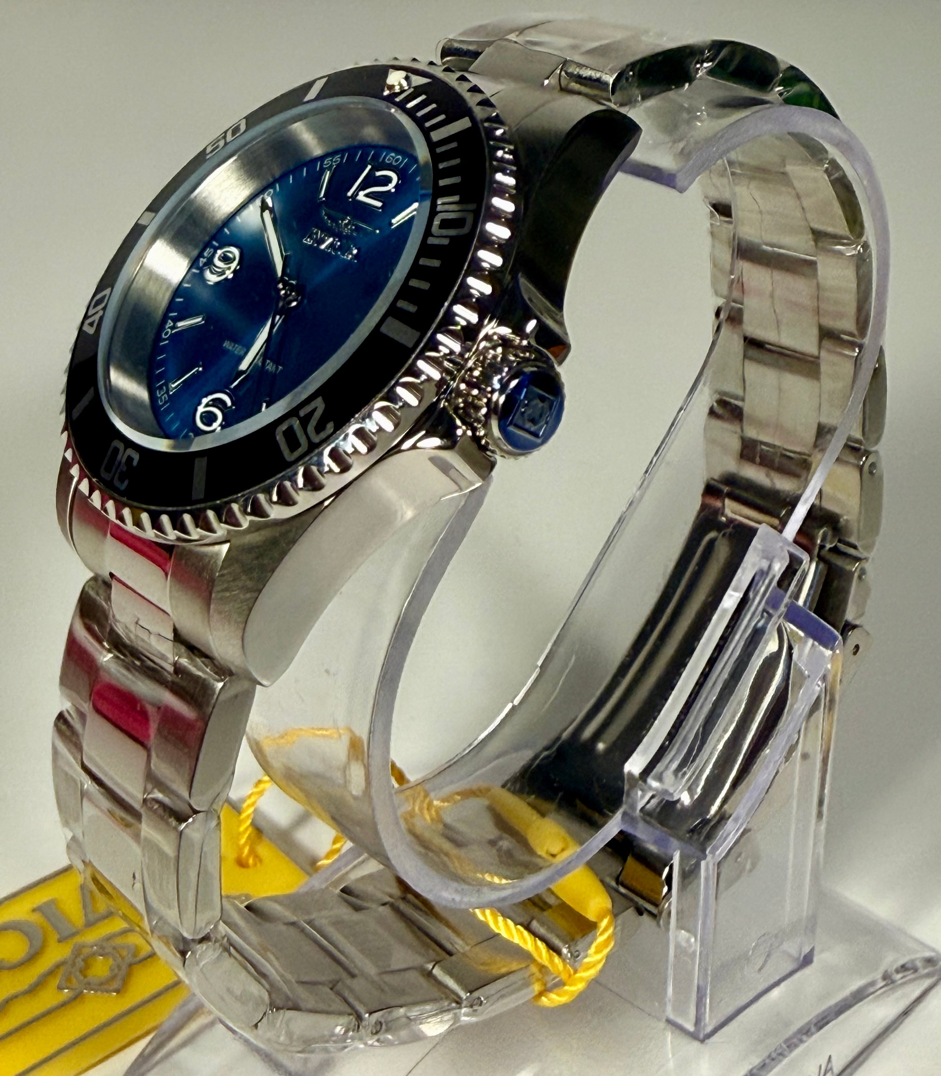 69726 Invicta Mens Specialty Velario Stainless Steel 41mm Blue Dial 30m Watch side view