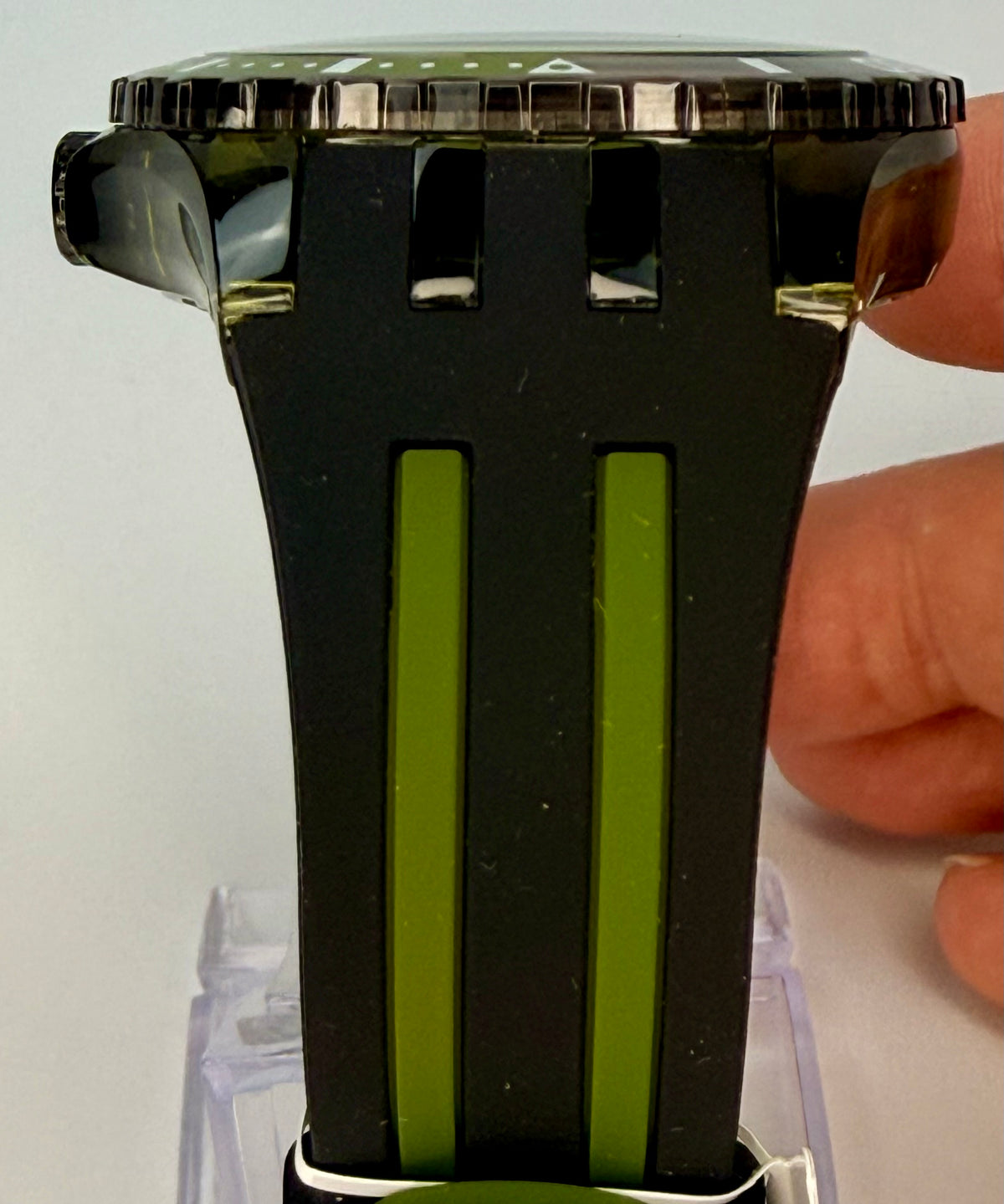 70035 Invicta Subaqua Olive Green Dial Silicone Strap Stainless Steel 44mm Watch