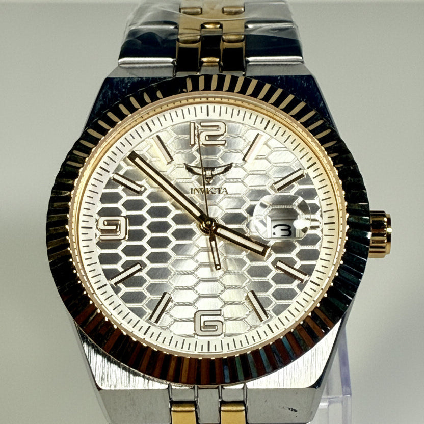 69862 Invicta Specialty Mens White Dial Stainless Steel Bracelet Watch 40mm 