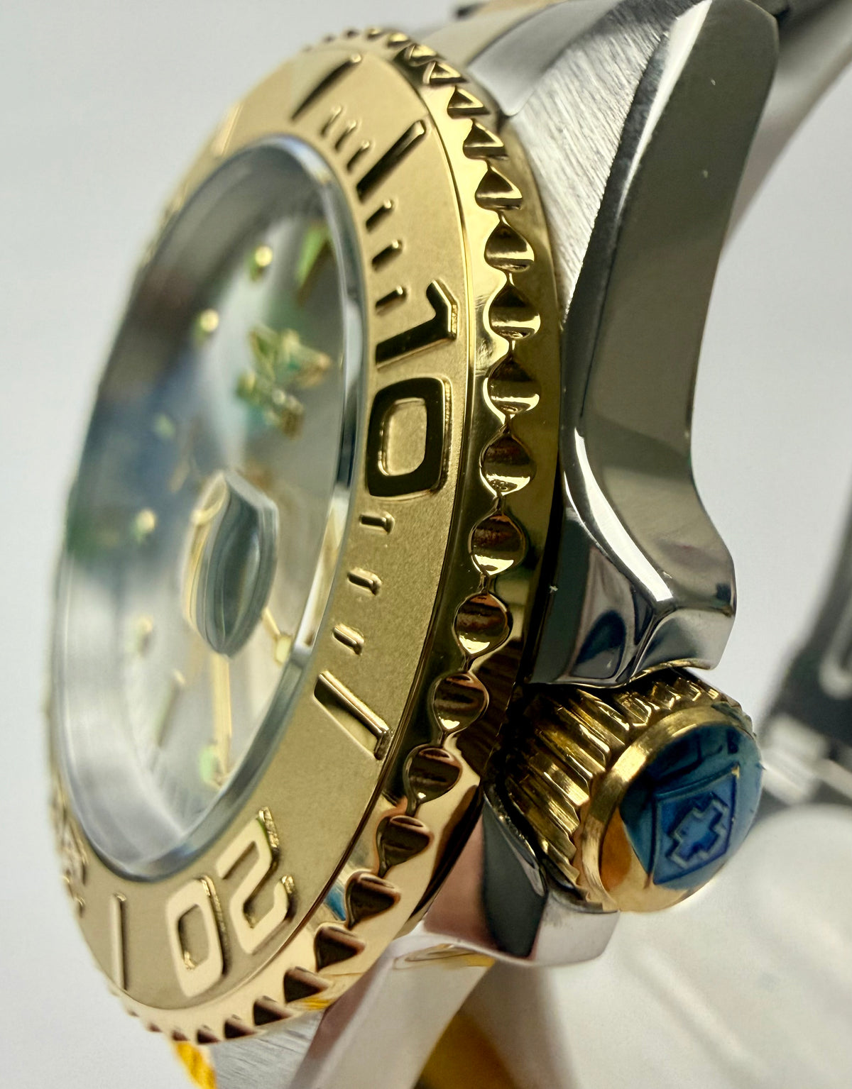 29950 Mens Pro Diver Abbysor 43mm Silver Dial Gold Bezel Two Tone Watch