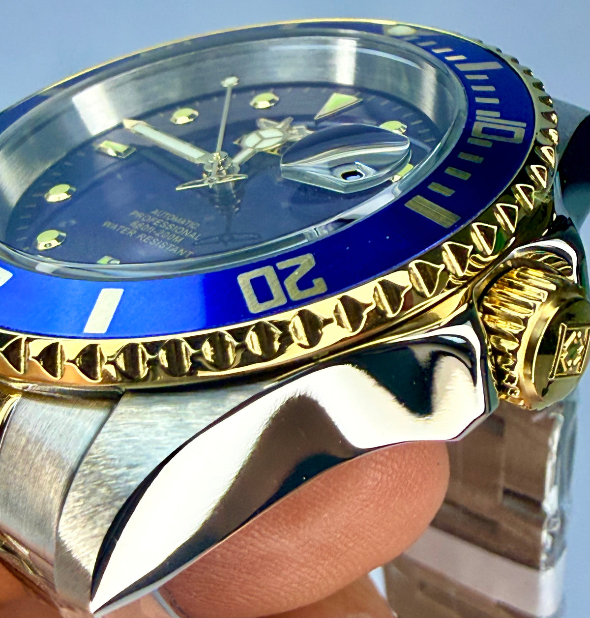8928OB Mens Pro Diver Automatic Blue Dial Gold Tone Two Tone NH35A 40mm Watch