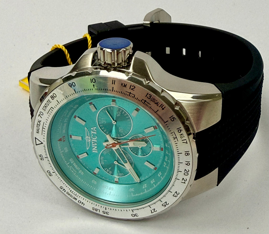 50963 Invicta Aviator Skyshock Mens Blue Dial  Watch 50mm in Special Case 100m WR