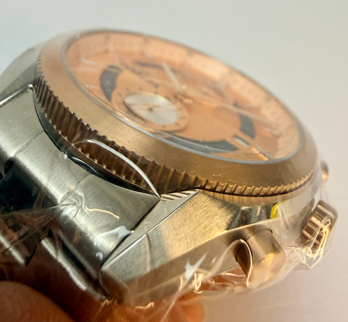 50436 45mm Men's Speedway Sprintus Chronograph Rose Gold Steel Dial
