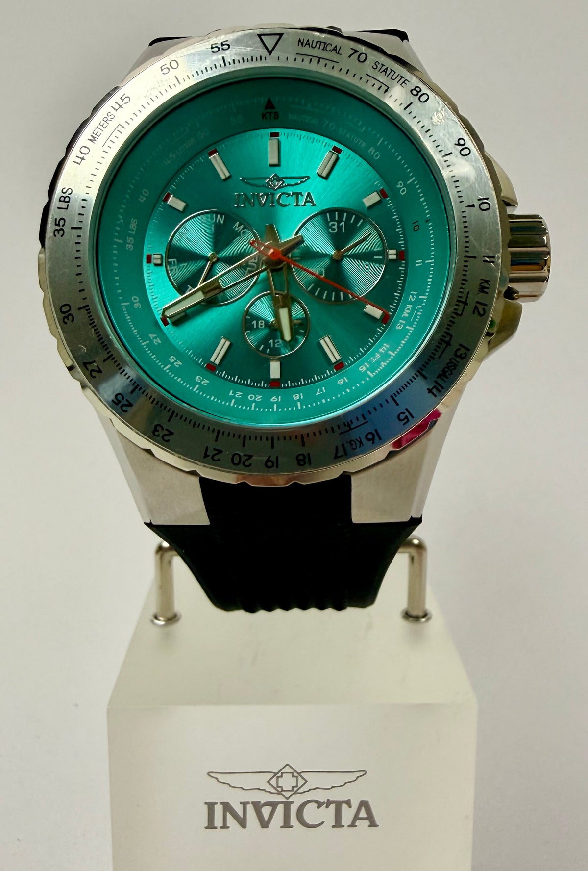 50963 Invicta Aviator Skyshock Mens Blue Dial  Watch 50mm in Special Case 100m WR