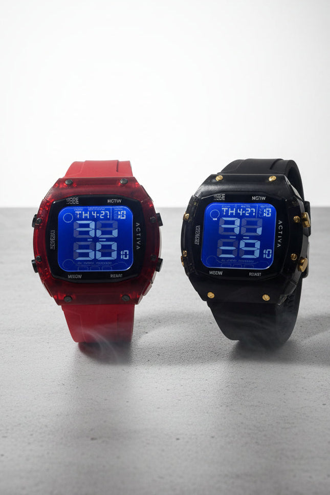 Activa X Ranger Bundle one red and one black, on a light gray surface with a white background.