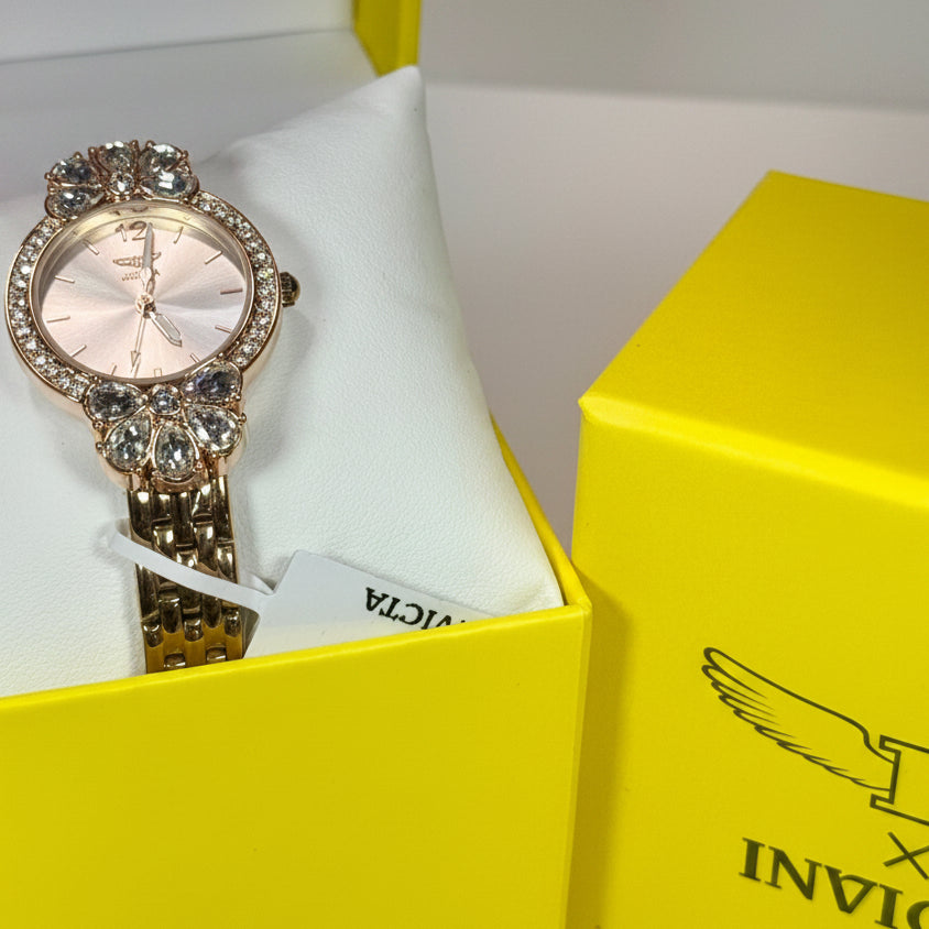 69109 Invicta Wildflower Womens 30mm Rose Gold Stainless Steel Watch 30M
