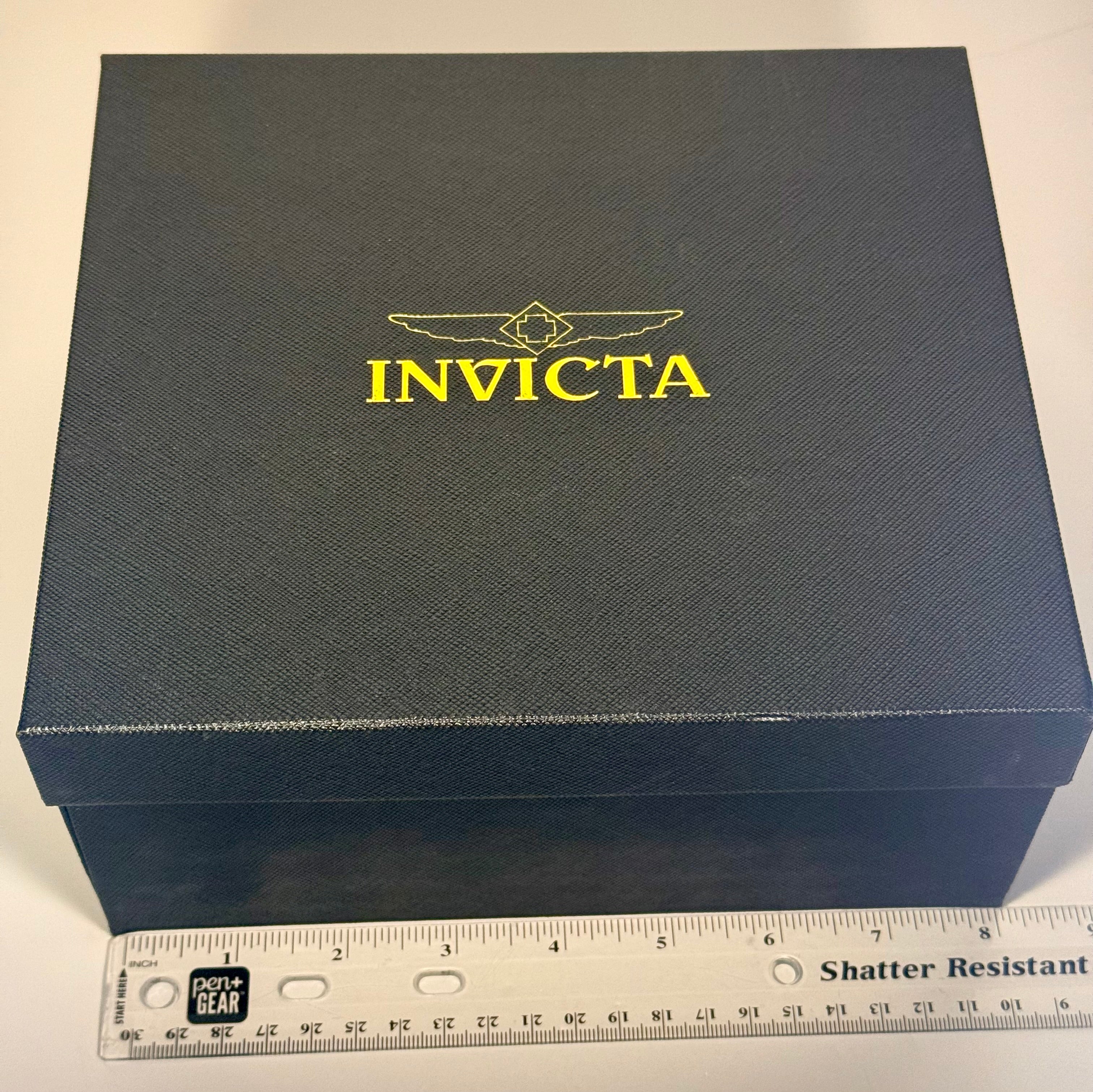 Invicta Objet D Art Aphelior Automatic Men's Watch - 40.2mm. Black with Interchangeable Strap (70115) exterior box
