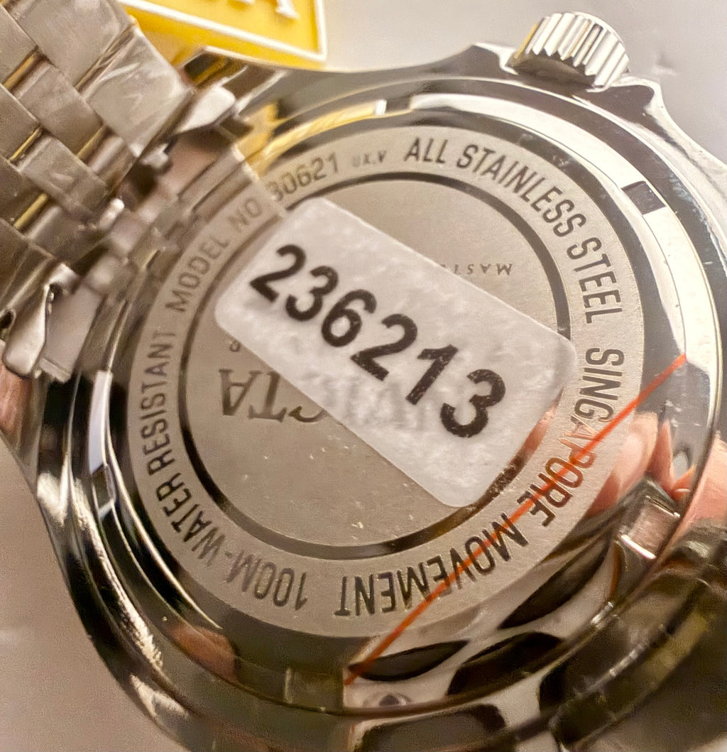 30621 Invicta Mens Pro Diver Charcoal Dial Stainless Steel 43mm Watch 100m PC32 caseback