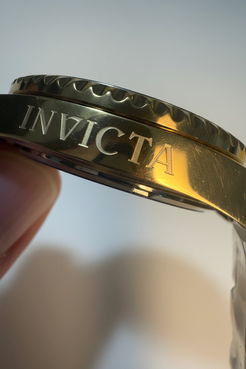 Invicta Pro Diver 30485 Unisex 38mm Gold Tone Quartz Steel 100M Watch New w/ Box
