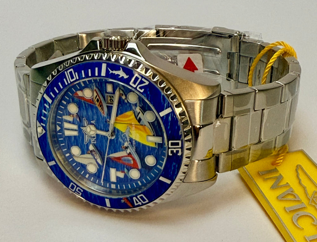 51050 Mens Pro Diver Visions From Above Sailing Scene Blue Dial 43mm 100m