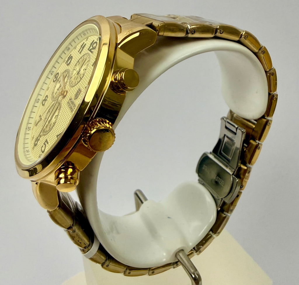 MPW-0318 Montres Prestige Men's Watch 43.5mm Gold Chronograph Stainless Steel
