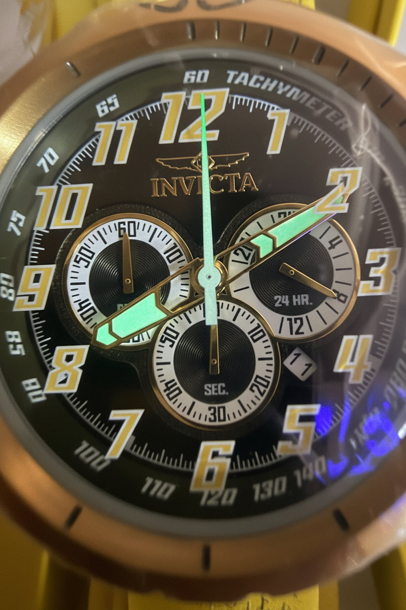 Invicta Men's Venom Hydra 52mm Quartz Green Dial Silicone Strap Watch 50509