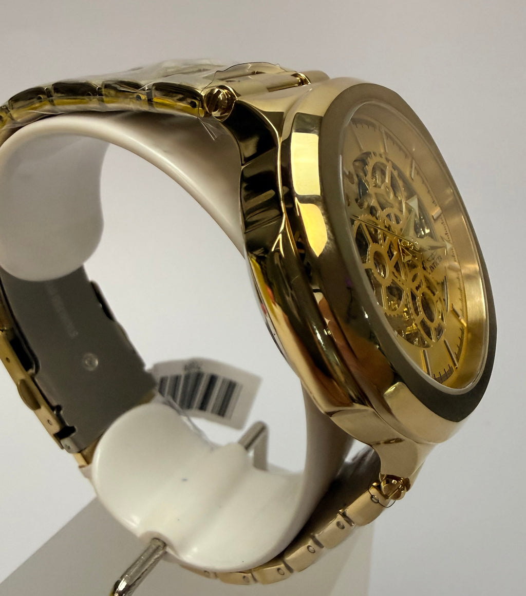 70004 Objet D Art Automatic Gold Tone Steel Skeleton Dial 43.5mm