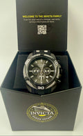 34145 Mens Invicta Bolt Vanguard 50mm Steel Black Dial Polyurethane Strap Watch 100M WR