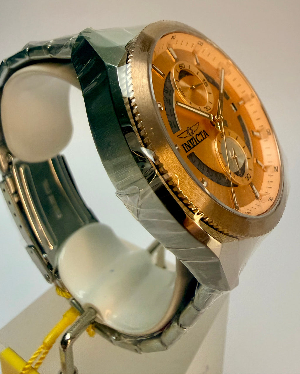 50436 45mm Men's Speedway Sprintus Chronograph Rose Gold Steel Dial